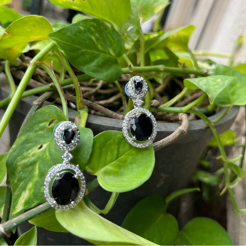 Green Shape American Diamond Earrings - Beautlance