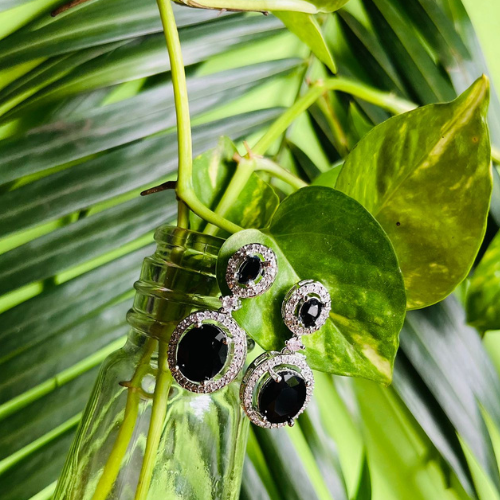 Green Shape American Diamond Earrings - Beautlance